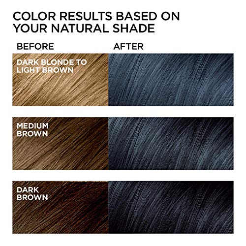Blue black hair color with argan oil. - Image 4