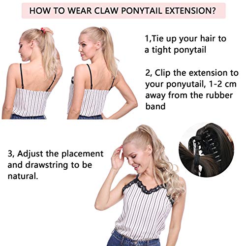 18 Inch Natural Brown Human Hair 120g Claw Clip Ponytail Extension for Effortless Styles - Image 6