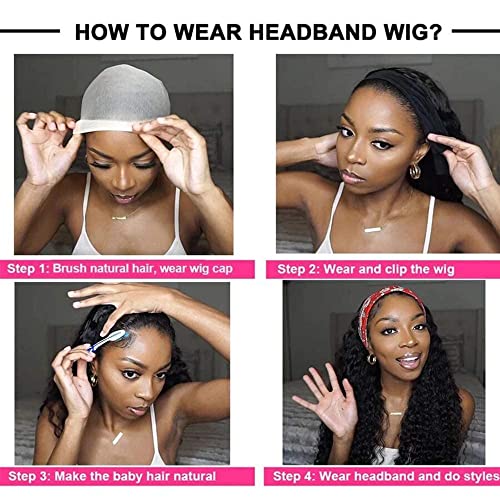 Bobbi Boss 100% Human Hair Headband Wig, 14 Inch, Effortless Style - Image 5