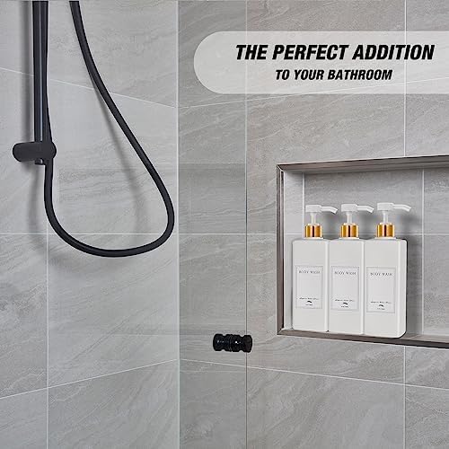 3-in-1 Shower Dispenser 16 oz Capacity for Shampoo Conditioner Body Wash - Image 3