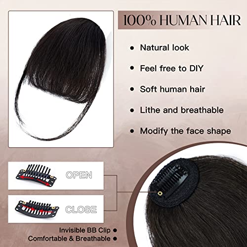 100% Remy Human Hair Clip-In Bangs for Women, Natural & Easy to Style - Image 2