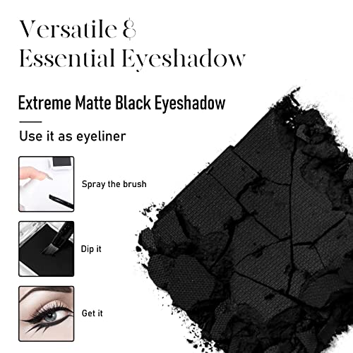 Gothic Black Eyeshadow Makeup 5g Matte Finish Long-Lasting Bold Look - Image 2