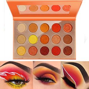 Vibrant Orange Eyeshadow Palette for Bold Makeup Looks - 12 Shades Included