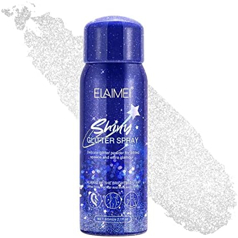 Sparkling Silver Glitter Hair Spray 9051, 8 oz, For All Hair Types