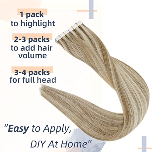 18 Inch Blonde Remy Human Hair Extensions 100% Natural Shade - Image 6