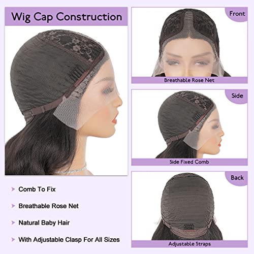 Synthetic and Human Hair Blend Wig Medium Natural Look Comfortable Fit - Image 7