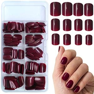 Burgundy Acrylic Nails