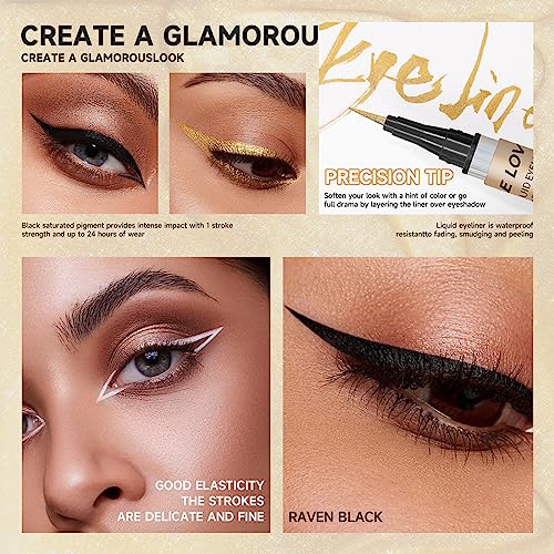 Black Top Eyeliner with Brown Bottom for Smooth Application and Long-Lasting Wear - Image 8