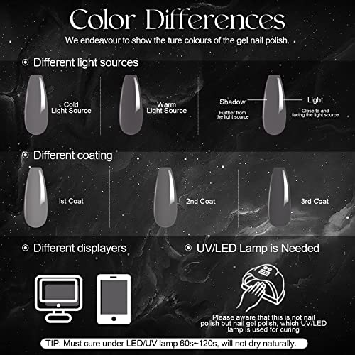 Classic Elegance: 6 Color Mono-chrome Nail Polish Set for Timeless Style - Image 8