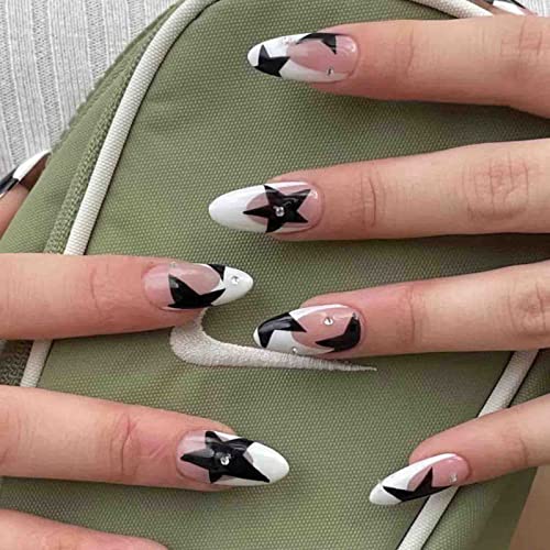 Chic Black and White Acrylic Nail Art Kits for Trendy Nail Enthusiasts
