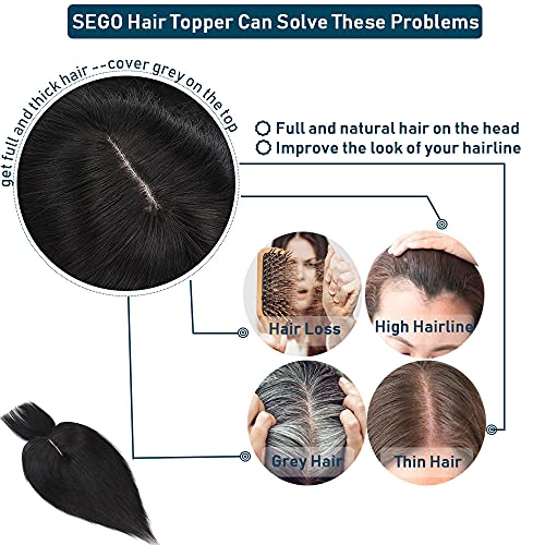 100% Human Hair Crown Hair Piece for Natural Look, Easy Wear, Medium - Image 7