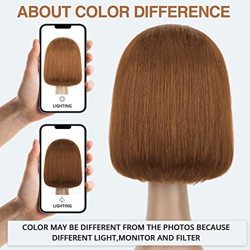 Short Black Bob Human Hair Wig for Women - 100% Natural Look, Adjustable Fit - Image 4