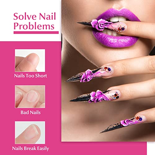 Long Stiletto Acrylic Nails - Image 6