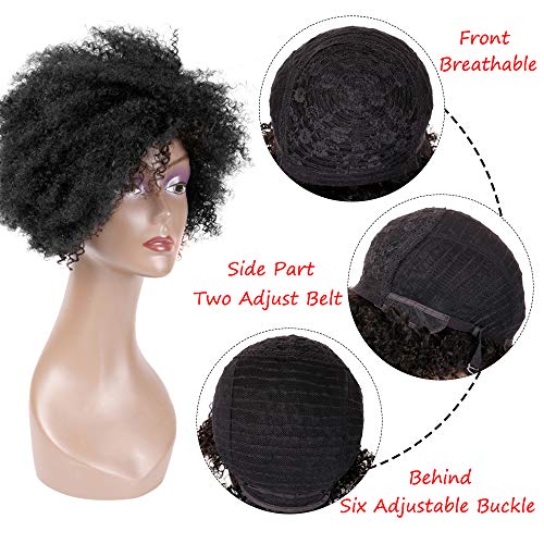 Short Afro Kinky Human Hair Wig for Women, Natural Look, Comfortable Fit - Image 5