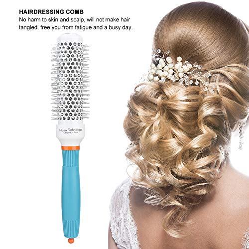 Ergonomic Round Wire Brush for Professional Hair Styling, Comfortable Grip - Image 3