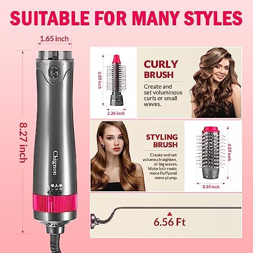 1.5-inch Rotating Brush Blow Dryer for Fast Styling and Drying - Image 6