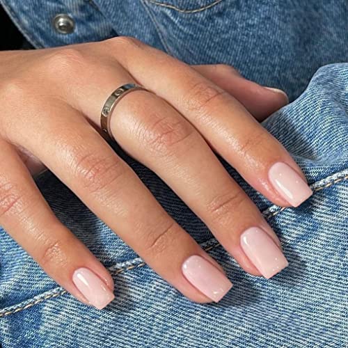 Short Baby Pink Acrylic Nails