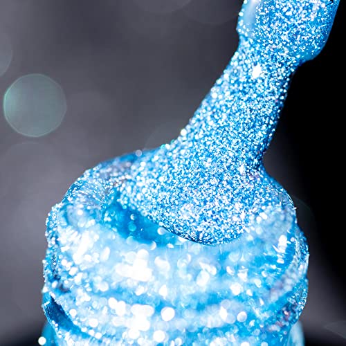 SparkleShine Reflective Blue Gel Nail Polish 15ml High Gloss Long-Lasting Finish