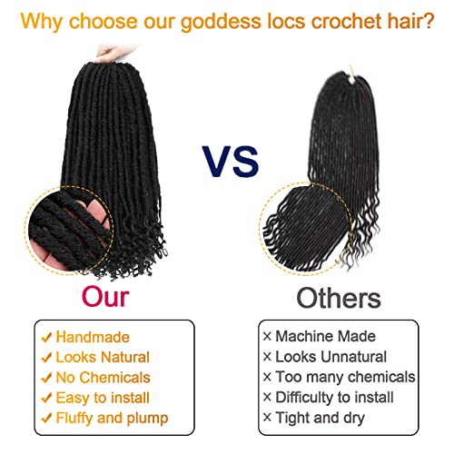 24 Inch 14 Strand Human Hair Crochet Faux Locs for Natural Styles - Image 5