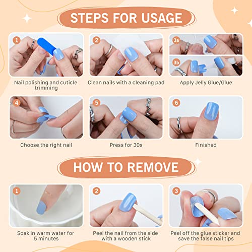 24 Count French Almond Acrylic Nail Tips - Durable & Stylish Nail Art - Image 9