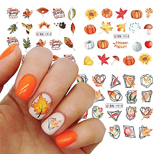 Festive Thanksgiving Gel Nail Polish Set with Creative Holiday Designs - Image 6