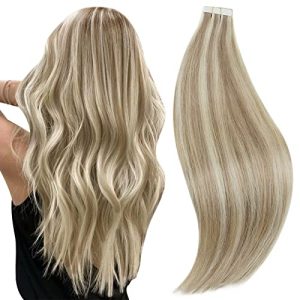 18 Inch Blonde Remy Human Hair Extensions 100% Natural Shade