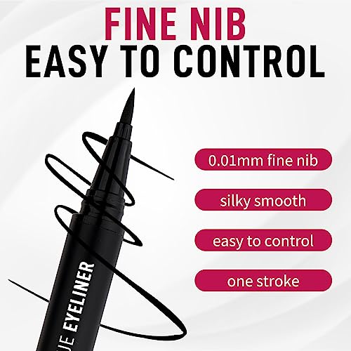 Black Eyeliner Adhesive Pen for Simple Application 0.5ml Long-Lasting Formula - Image 2