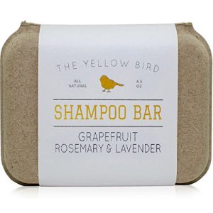 Yellow bottle of Argan oil shampoo.