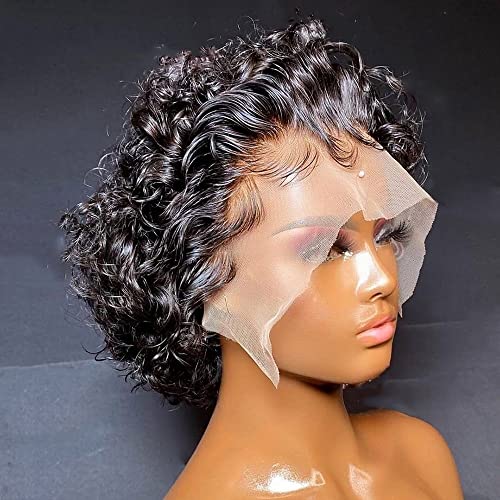Black Lace Human Hair Wig - Image 2