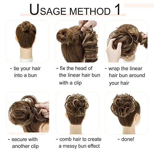 New 100% Human Hair Messy Bun Wrap Extensions for Chic Updos, Natural Look, Easy Application - Image 5
