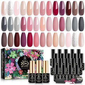 Azura Gel Nail Polish Set, 12 Vibrant Colors, Salon Quality Long-Lasting Manicure