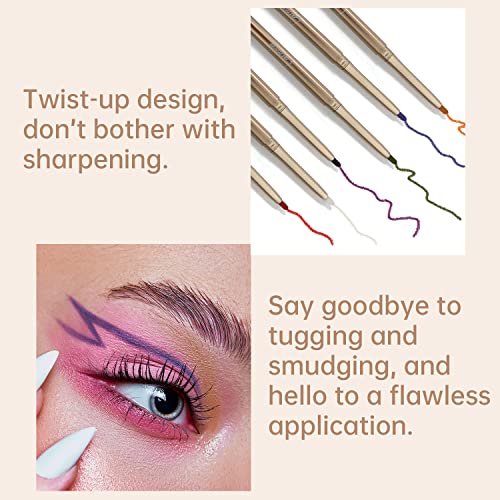 Orange eyeliner pencil for a bold pop of color. - Image 3