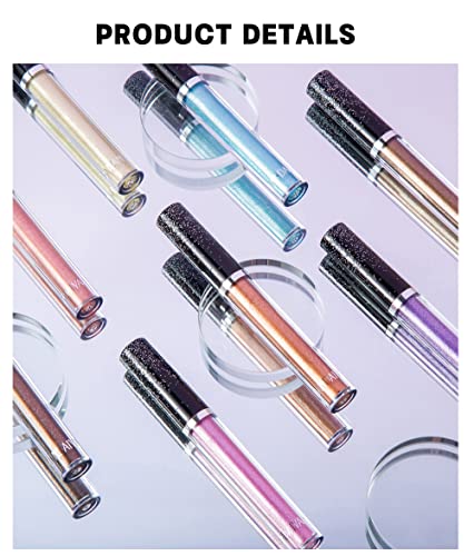 Rose Gold Glitter Liquid Eyeshadow 10ml Shimmering Eye Look - Image 5