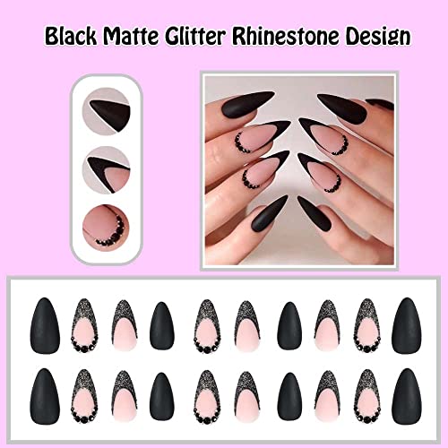 Akatsuki-themed acrylic nails design set with 20 stylish nail art pieces - Image 2