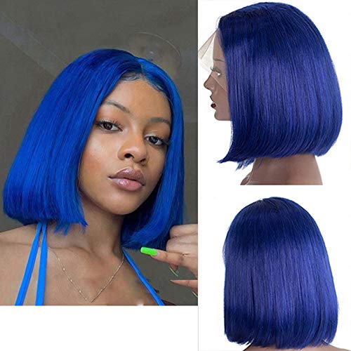 Blue Lace Front Human Hair Wig - Image 6