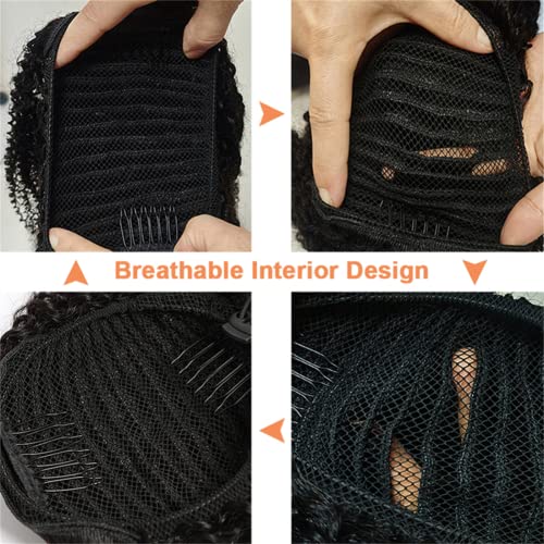 Curly Human Hair Drawstring Ponytail - Image 7