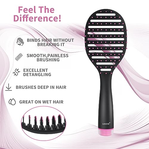 3-Inch Swivel Styling Brush for Effortless Detangling and Smooth Hair, All Hair Types - Image 2