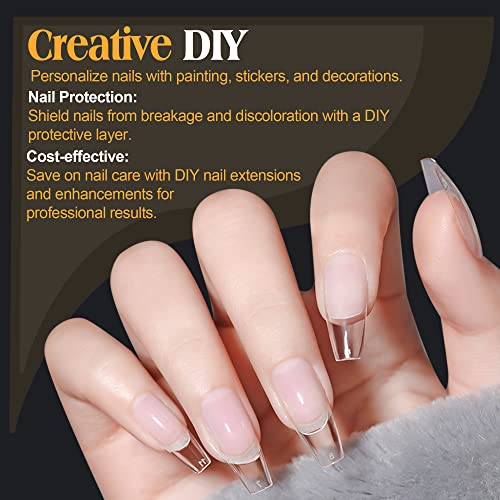 Coffin Gel Acrylic Nails - Image 3
