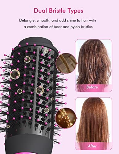 Professional Round Brush Hair Dryer for Fast Styling - Compact, Lightweight, 1.5 Inch Barrel - Image 5