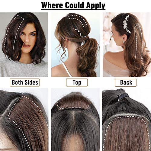Natural Look 20 Inch Human Hair Clip-In Crown Extension for Costumes and Special Events - Image 5