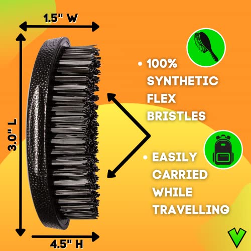 9-inch Synthetic Bristle Hairbrush for Smooth Styling and Detangling - Image 4