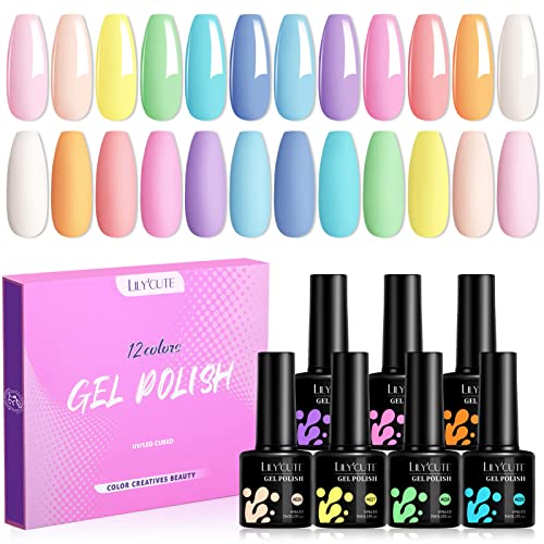 Vibrant Macaron Gel Nail Polish Set - 6 Colorful, Long-Lasting Shades