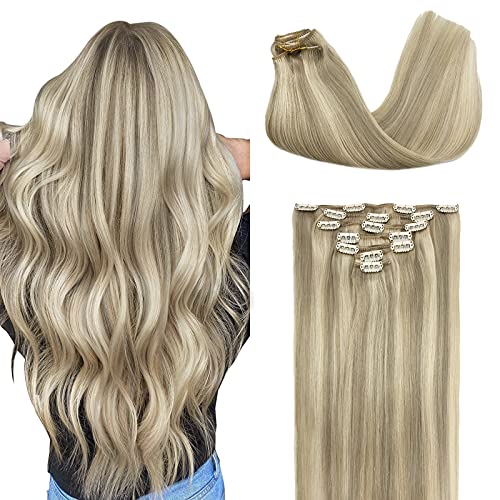 Blonde Human Hair Clip-In Extension