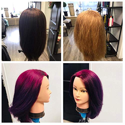Realistic 22 Inch Human Hair Mannequin Head for Cosmetology Practice - Image 6