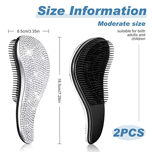 Shiny Crystal Hair Brush for Tangle-Free, Lustrous Hair - All Hair Types - Image 2