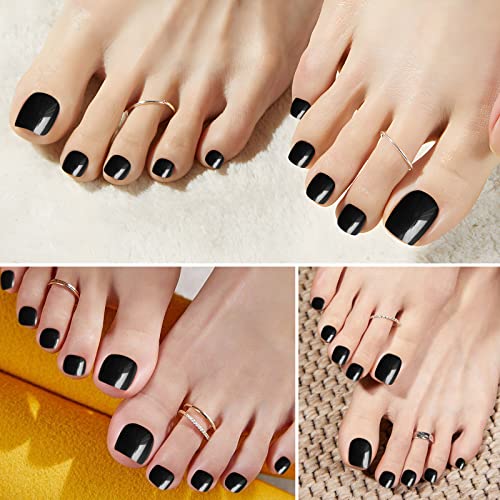 Black Toenails with Black Polish - Image 6