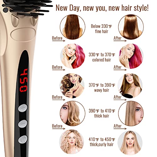 Heat-Resistant Flat Hair Brush for Effortless Smoothing and Straightening - Image 2