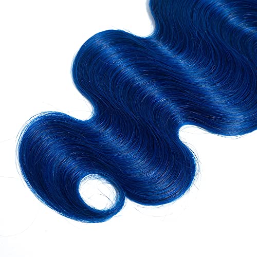 13-Inch Blue Human Hair Weave for Stylish Hair Extensions - Image 6