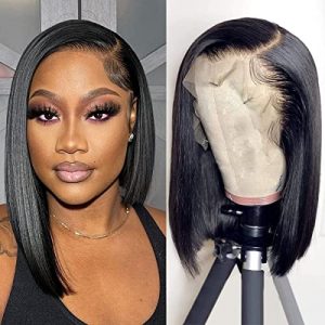 **14 Inch Short Bob Human Hair Wig for Women Natural Look Comfortable Fit**