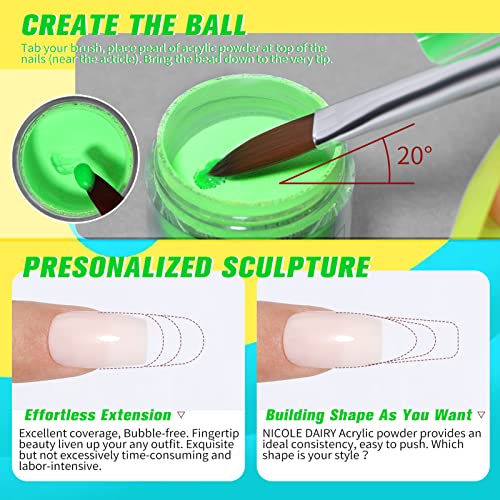 Glow-in-the-Dark Acrylic Nails for Easy Application and Long-Lasting Wear 20 Count - Image 6